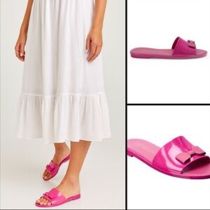 Jack Rogers Fuchsia Slide Sandals with Bow